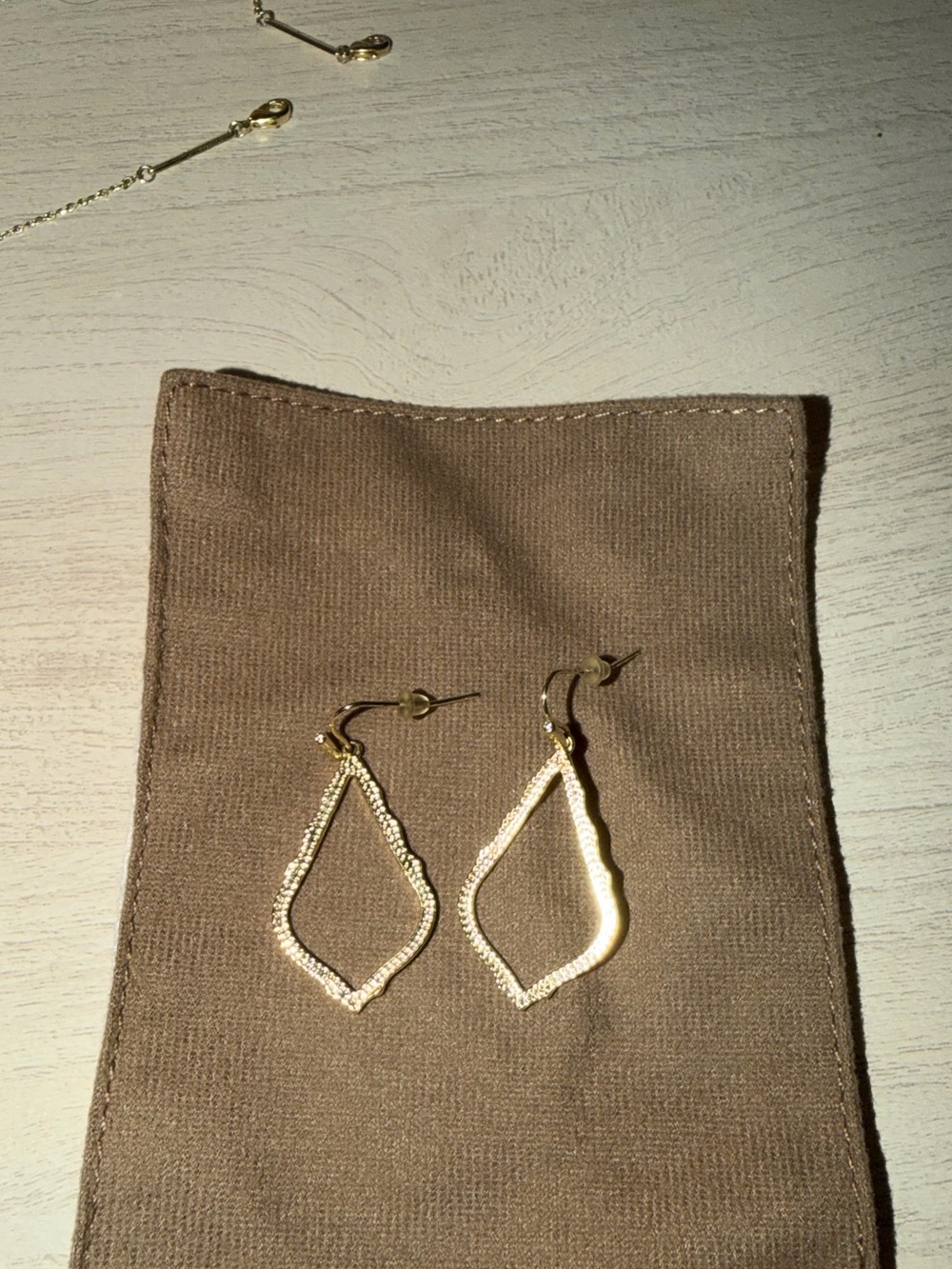 Kendra Scott Gold Open Teardrop Earrings